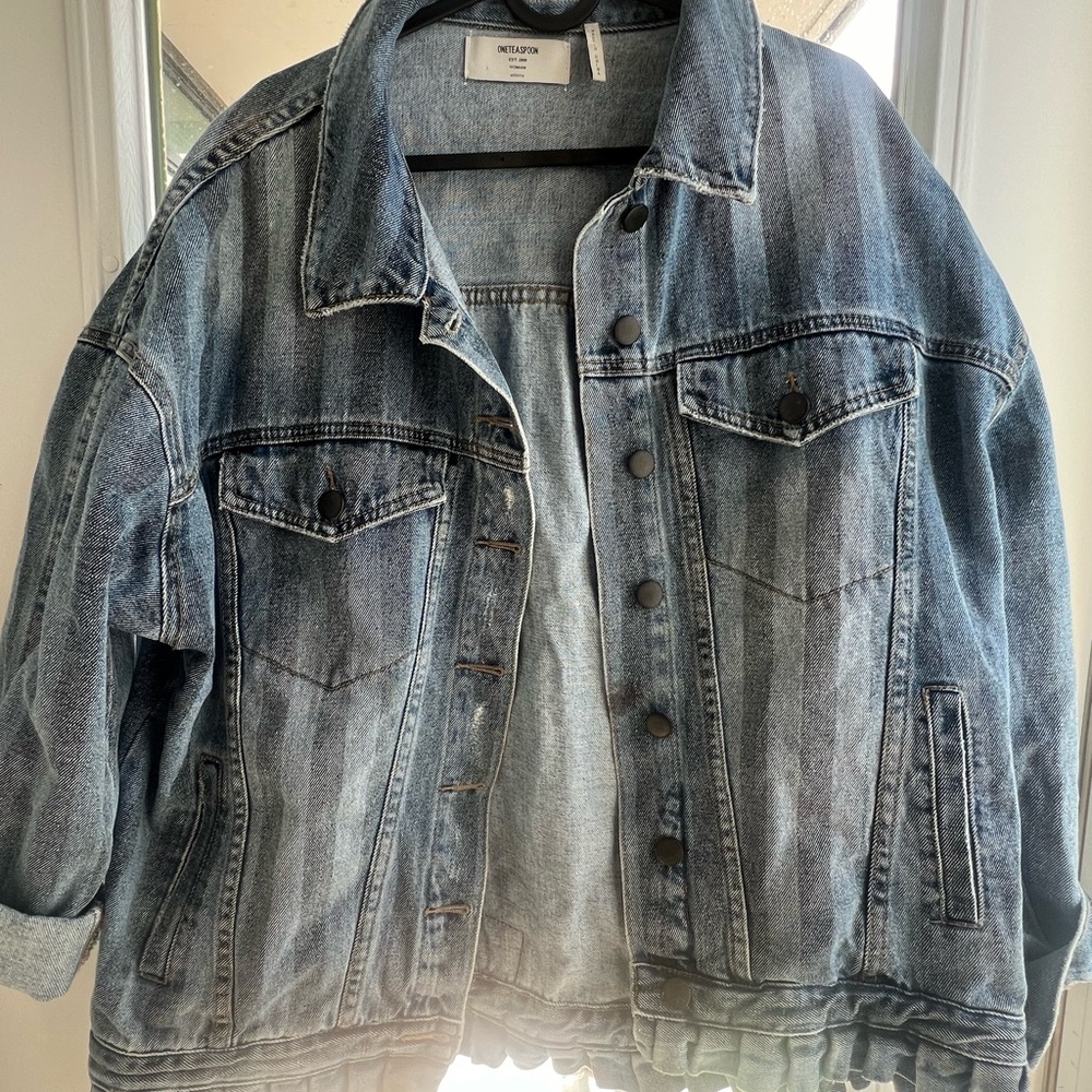 One Teaspoon Blue Oversized Jean Jacket